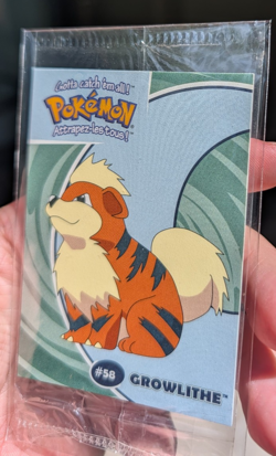 Growlithe #58 Danone Promo Sealed French Pokemon Card - Image 4