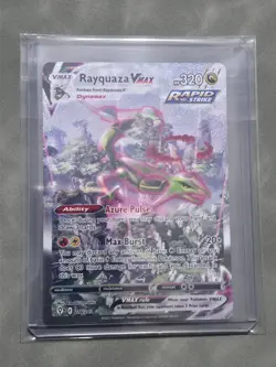 Rayquaza VMAX Alternate Art Secret Rare 218/203 Evolving Skies Holo PERFECT CARD - Image 1