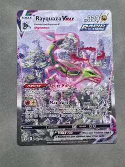 Rayquaza VMAX Alternate Art Secret Rare 218/203 Evolving Skies Holo PERFECT CARD - Image 2