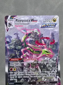 Rayquaza VMAX Alternate Art Secret Rare 218/203 Evolving Skies Holo PERFECT CARD - Image 4
