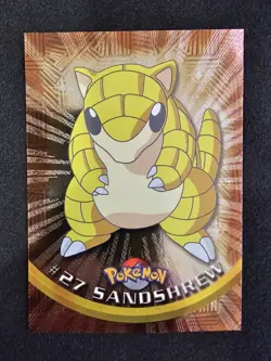 Sandshrew Topps Chrome Holo #27 Pokemon Card TV 2000 - LP - Image 1