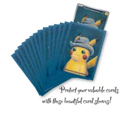 Pokemon Center × Van Gogh Museum Pikachu Felt Grey Hat Card Sleeves (1 Sleeve) - Image 2