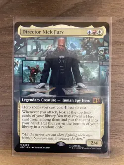 Director Nick Fury - Extended Art Mythic MtG Card MSC 399 Regular - Image 1