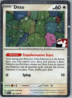 Ditto - 132/165 Holo Prize Pack Series Cards NM - Image 1