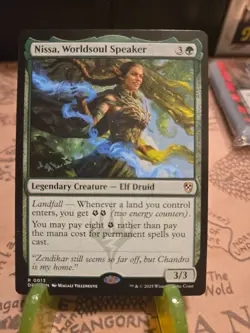 MTG Nissa, Worldsoul Speaker Commander: Aetherdrift Regular Rare NM - Image 1