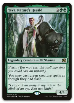 Yeva, Nature's Herald #27 (NM) Elves vs Inventors DDU Magic MTG - Image 1