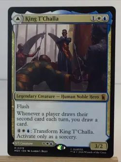 King T'Challa 219 Mythic Marvel Super Heroes Magic: The Gathering Near Mint - Image 1