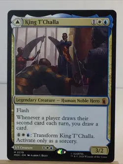 King T'Challa 219 Mythic Marvel Super Heroes Magic: The Gathering Near Mint - Image 2
