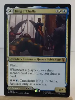 King T'Challa 219 Mythic Marvel Super Heroes Magic: The Gathering Near Mint - Image 3