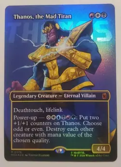 MTG: Thanos, the Mad Titan (Borderless) (0376) Marvel Super Heroes Foil - Image 1