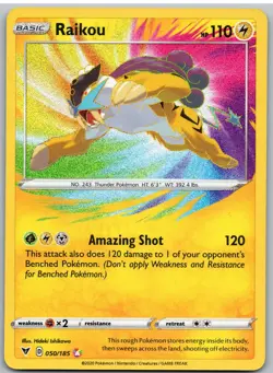 Raikou 050/185 Amazing Rare Vivid Voltage Pokemon Holo - Image 1