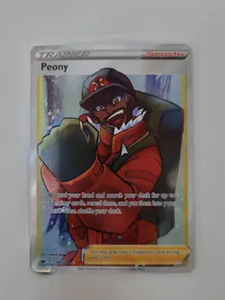 Pokemon TCG Peony Card 197/198 Chilling Reign Full Art Ultra Rare - Image 1