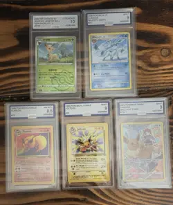 Pokemon TCG 5 SLAB LOT, AGS, !! Eeveelutions, Art Rare, Prismatic! Vintage! - Image 1
