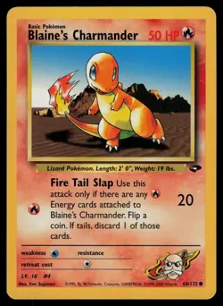 Blaine's Charmander 60/132 Gym Challenge Common Pokemon - Image 1