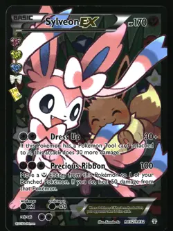 SYLVEON EX RC32/RC32 ULTRA RARE GENERATIONS POKEMON HOLO NEAR MINT - Image 1