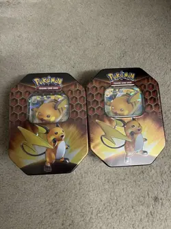 Pokemon TCG: Hidden Fates Tin Raichu GX (2 count) - Image 1