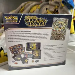 Pokemon Scarlet & Violet Surging Sparks Etb New Factory Sealed With Small Rip - Image 3