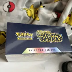 Pokemon Scarlet & Violet Surging Sparks Etb New Factory Sealed With Small Rip - Image 5