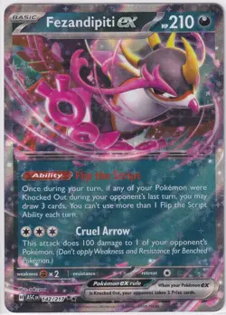 Fezandipiti ex 142/217 Double Rare Ascended Heroes Pokemon Holo Near Mint - Image 1