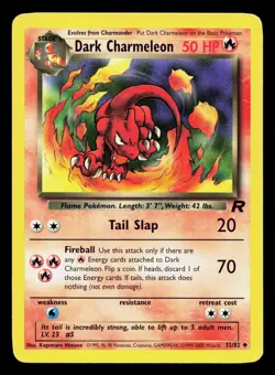 DARK CHARMELEON 32/82 UNCOMMON TEAM ROCKET POKEMON UNLIMITED MP - Image 1