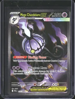 Mega Chandelure ex 115/084 Pitch Black Pokemon Holo NM/M - Image 1