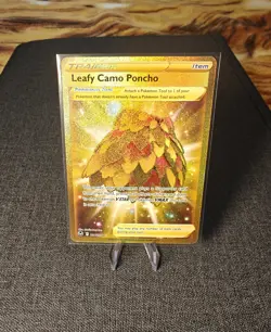 Pokemon Leafy Camo Poncho 214/195 NM TCG Silver Tempest Full Art Secret Rare - Image 1