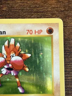 Pokemon TCG Hitmonchan 7/102 Unlimited Holo Rare Base Set Dark print variant - Image 4