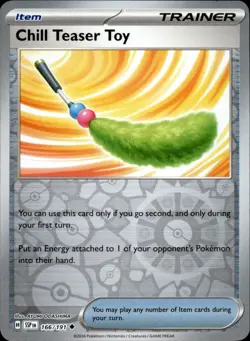 Chill Teaser Toy 166/191 Reverse Holo - Pokemon SV08: Surging Sparks NM - Image 1