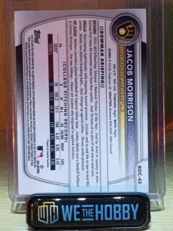 2025 Bowman Draft 1st Jacob Morrison Aqua Reptilian/125 - Image 2