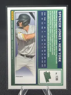 2025 Panini Donruss - Optic Rated Prospects Spencer Jones #136 Circles Prizm... - Image 3