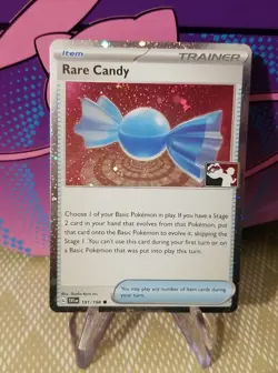 Rare Candy Cosmic Holo Pokemon Prize Pack Series 3 Promo Pokemon Card NM/LP - Image 1