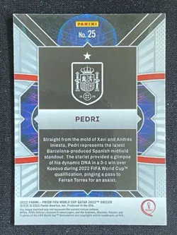 Pedri 2022 Panini Prizm Fifa World Cup Qatar Phenomenon #25 - Image 2