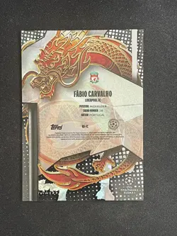 Fabio Carvalho 2022-23 Topps Crystal Premium UEFA Red Dragon RC #RD-FC - Image 2