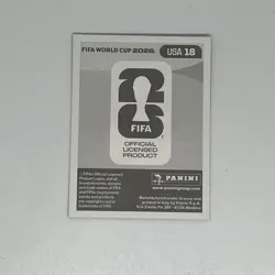 2026 Panini FIFA World Cup Sticker Ricardo Pepi Blue Border Parallel USA - Image 2