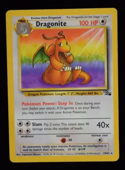 Dragonite Non-Holo - 19/62 - Fossil - Pokemon Card - Image 1