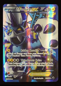 Thundurus EX Full Art - 110/116 - Plasma Freeze - Pokemon Card - Image 1