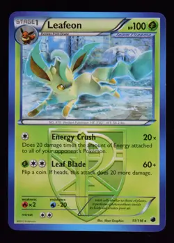 Leafeon Rare - 11/116 - Plasma Freeze - Pokemon Card - Image 1