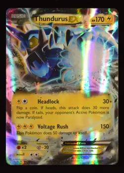 Thundurus EX - 26/108 - Roaring Skies - Pokemon Card - Image 1