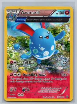 Azumarill 104/160 Holo Rare Primal Clash Pokemon Card Holo Moderately Played - Image 1