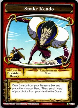 Shonen Jump One Piece Passage CCG Card Snake Kendo - Image 1