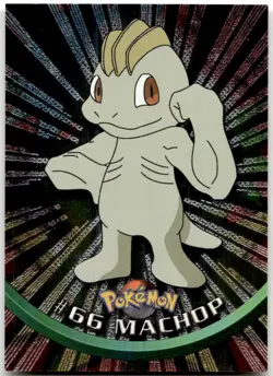 Machop #66 Holo Topps Chrome Trading Cards Series 1 Pokemon Near Mint - Image 1