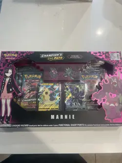 Pokemon TCG Champion's Path Marnie Premium Collection Box 8-Card Booster 2020 - Image 1