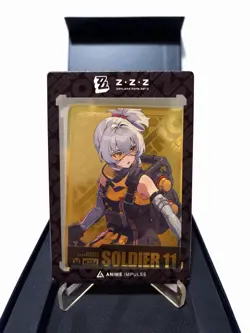 Zenless Zone Zero Soldier 11 GOLD Metal Card Anime Impulse Exclusive Series 2 - Image 1