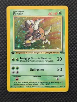 Pinsir 9/64 1st Edition Holo Rare Jungle Pokemon Card LP/NM - Image 1