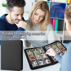 9 Pocket Trading Card Binder Zip Album 540 Card Holder MTG Pokemon Black 313108589552 - Image 4