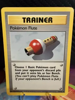 Pokemon Flute 86/102 Base Set Unlimited LP/NM WOTC Vintage Pokemon - Image 1