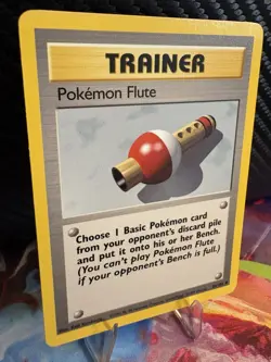 Pokemon Flute 86/102 Base Set Unlimited LP/NM WOTC Vintage Pokemon - Image 3