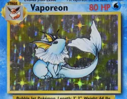 Vaporeon No Symbol Holo - 12/64 - Jungle - Pokemon Card - Image 3