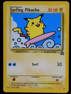 Surfing Pikachu Non-Holo - 28 - Wizards Black Star Promos - Pokemon Card - Image 1