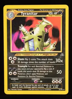 Tyranitar Non-Holo - 31/75 - Neo Discovery - Pokemon Card - Image 1